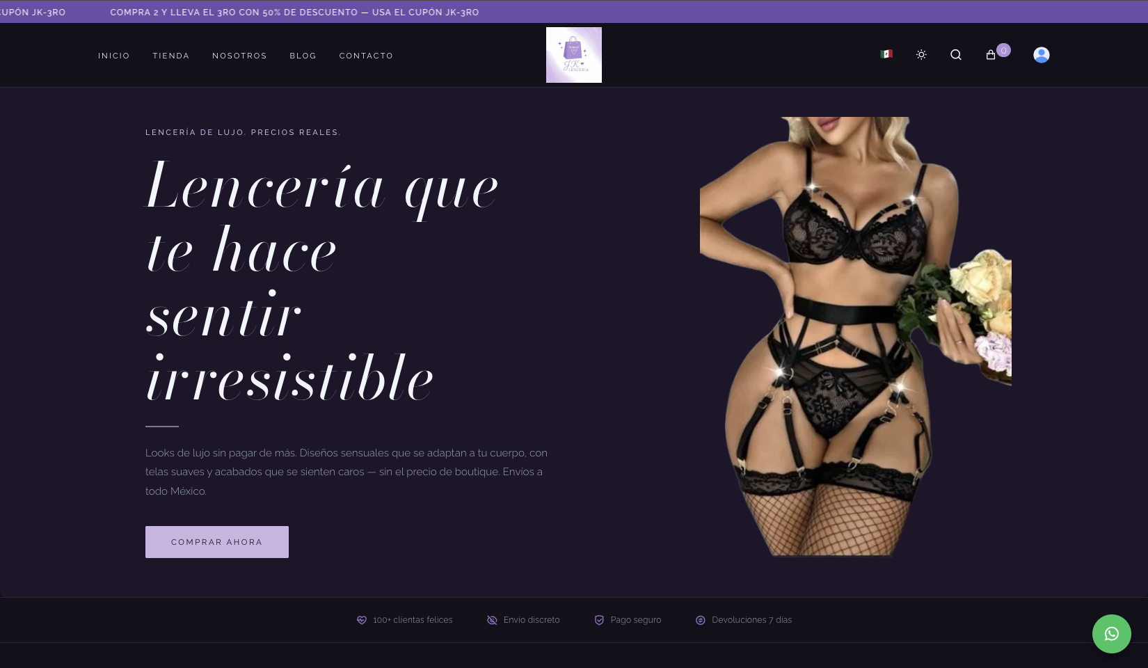 Janny's Lenceria React Redux e-commerce app
